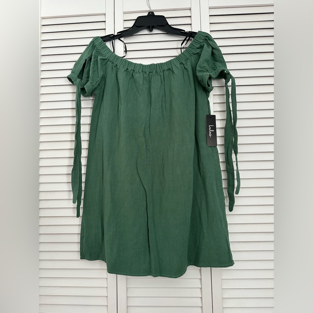 Lulu's Off the Shoulder Midi Dress